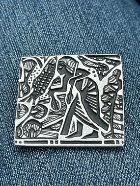 VTG Alice Seely Urban Fetishes "Cleopatra's Comb"  Egyptian Brooch Pin 1998